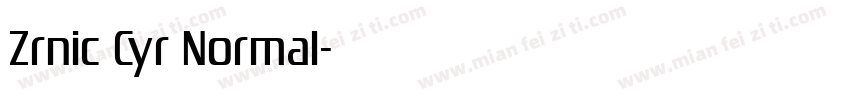 Zrnic Cyr Normal字体转换